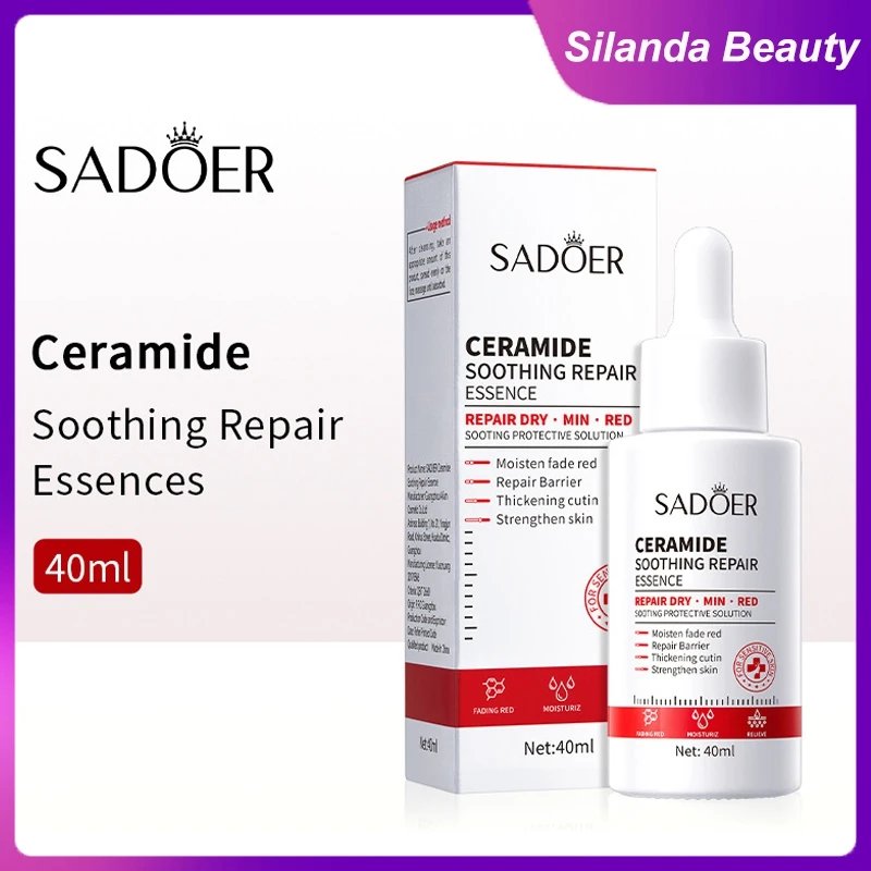 Silanda Beauty Ceramide Face Serum 40ml Soothing Repair Face Essence Korean Sensitive Skin Care Hydrating Reddness Facial Serum