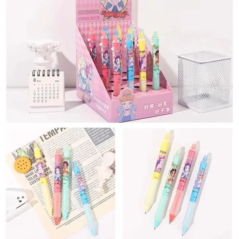 4/24 قطعة قلم جل الأميرة كتابة الطالب 0.5 قابل للمسح أزرق لطيف توقيع الصحافة القلم اللوازم المكتبية القرطاسية الهدايا #2