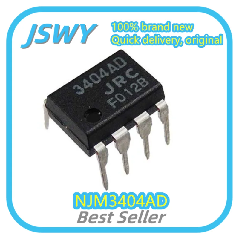 (10/50pcs) NJM3404AD NJM3404 Silkscreen 3404AD DIP8 Integrated Circuit IC Brand New Original Shipped Fast Bestselling Electronic