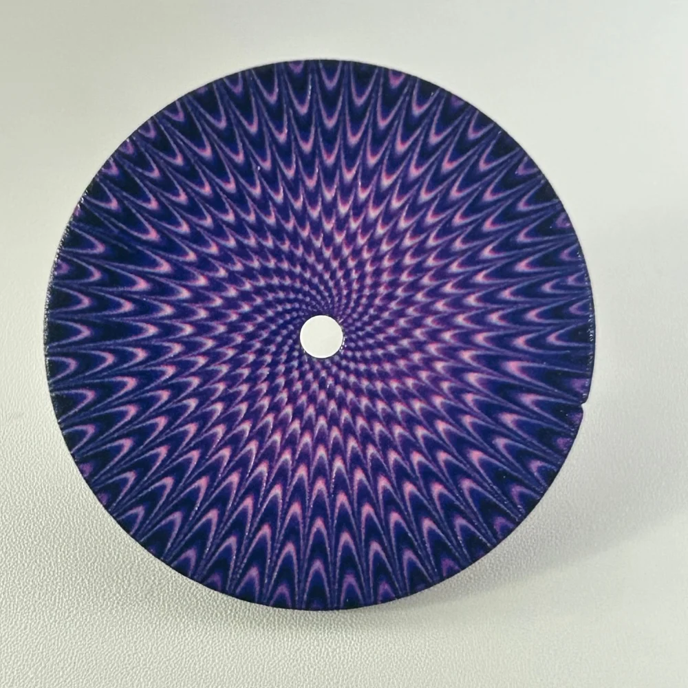 28.5MM Guilloche Pattern Watch Dial for NH35 NH36 Automatic Movement Colorful Spiral Texture Watch Face DIY Mod Parts
