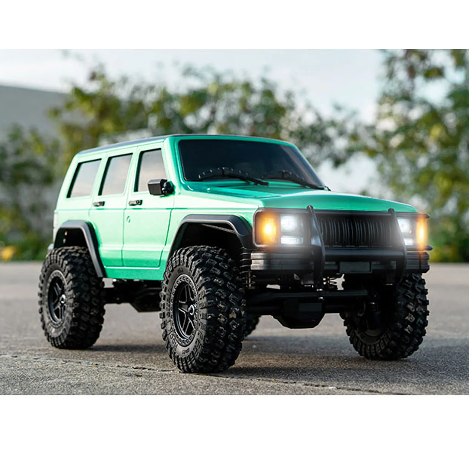 

JJRC C8809 1/18 4x4 пульт дистанционного управления внедорожник RC гусеничный автомобиль брызгозащищенный 20A ESC аккумуляторные фонари 45 ° Подарок для скалолазания на склоне