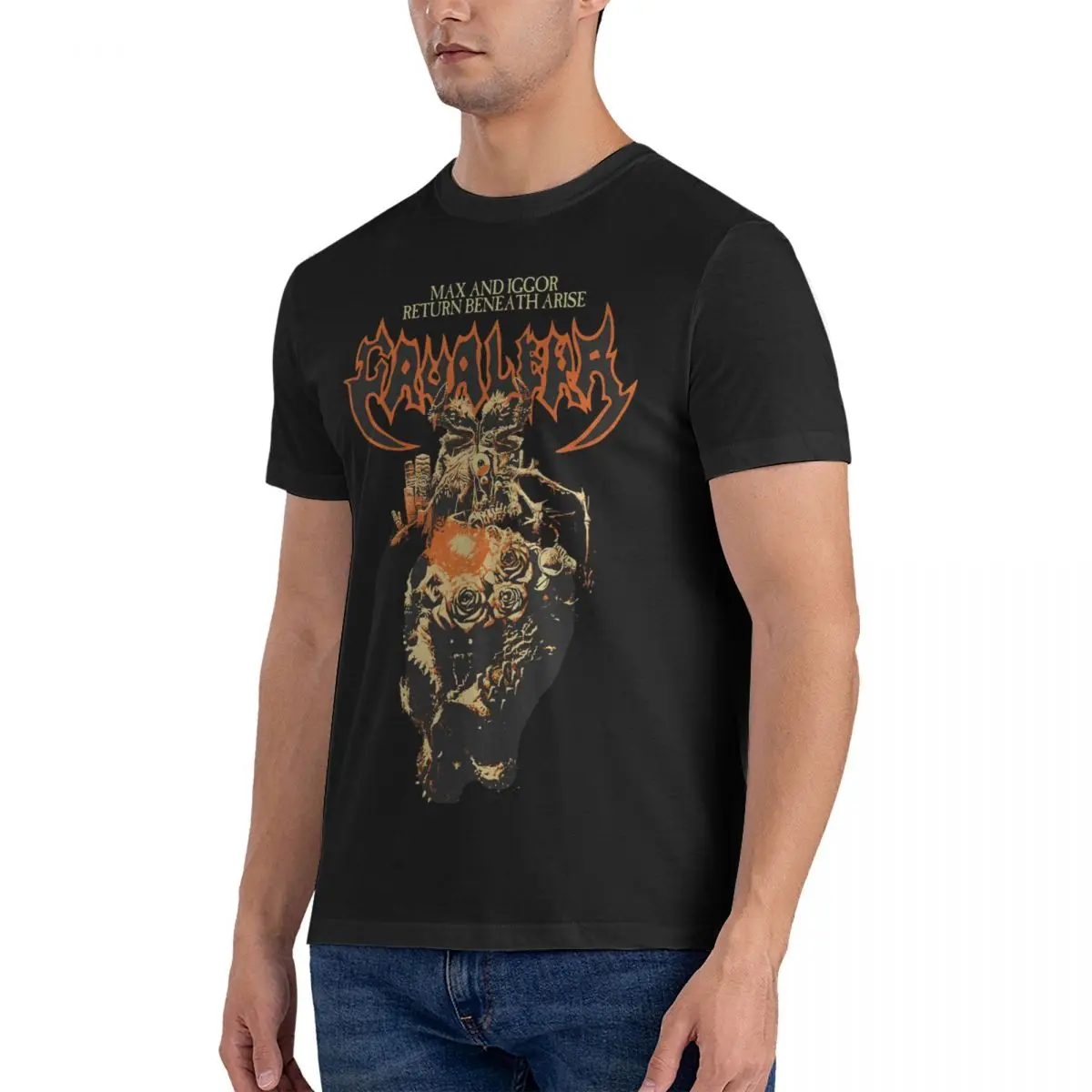 Men's CAVALERA BENEATH ARISE T Shirts SEPULTURA 100% Cotton Tops Vintage Short Sleeve Crewneck Tees New Arrival T-Shirt