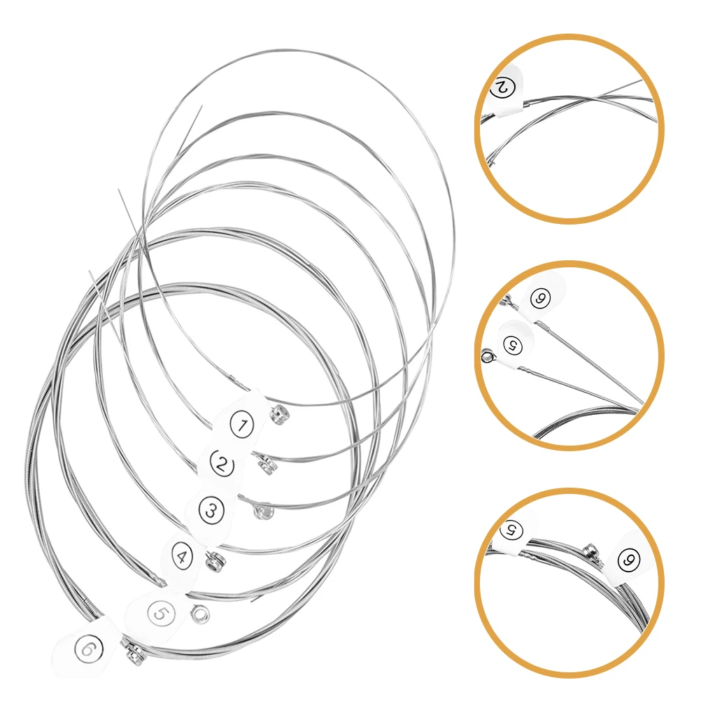 

6Pcs Electric Guitar String Set Premium Quality Metal Strings for Durability Smooth Playability Perfect Guitar Replacement Parts