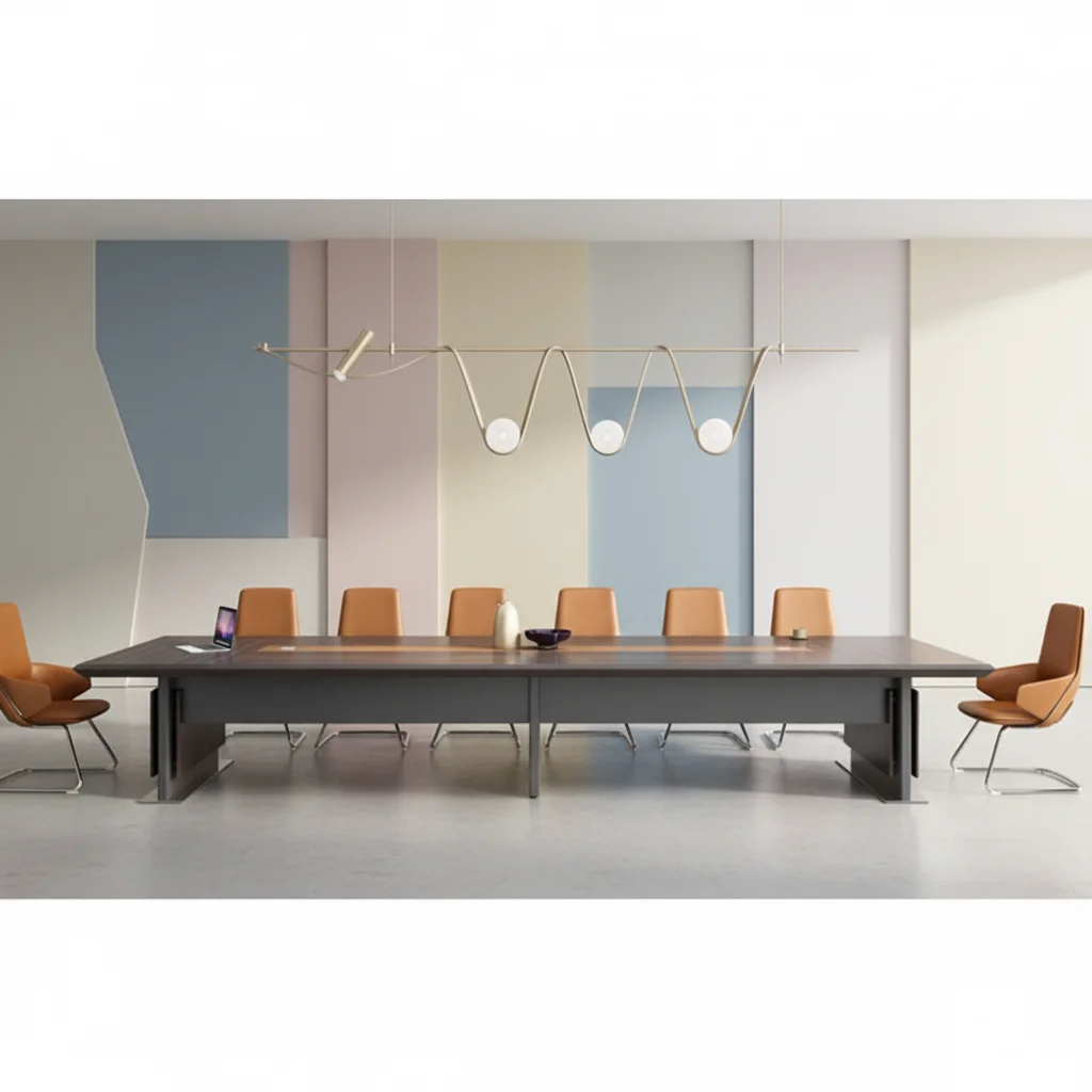 Modern Executive Office Conference Table For Hotel School Hospital Use-High Quality Customized Melamine Commercial Furniture