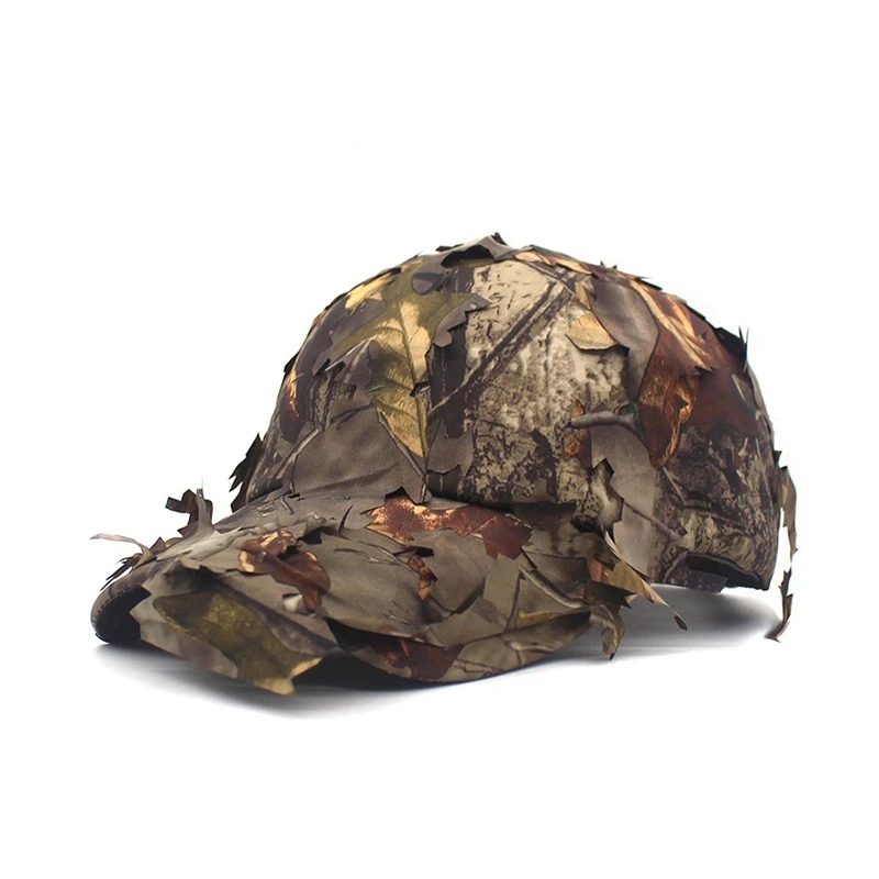 Tactical Baseball Cap Men Camouflage Hat Outdoor Breathable Hunting Fishing Camping Bones Women Adjustable Snapback 3D Leaf Hats