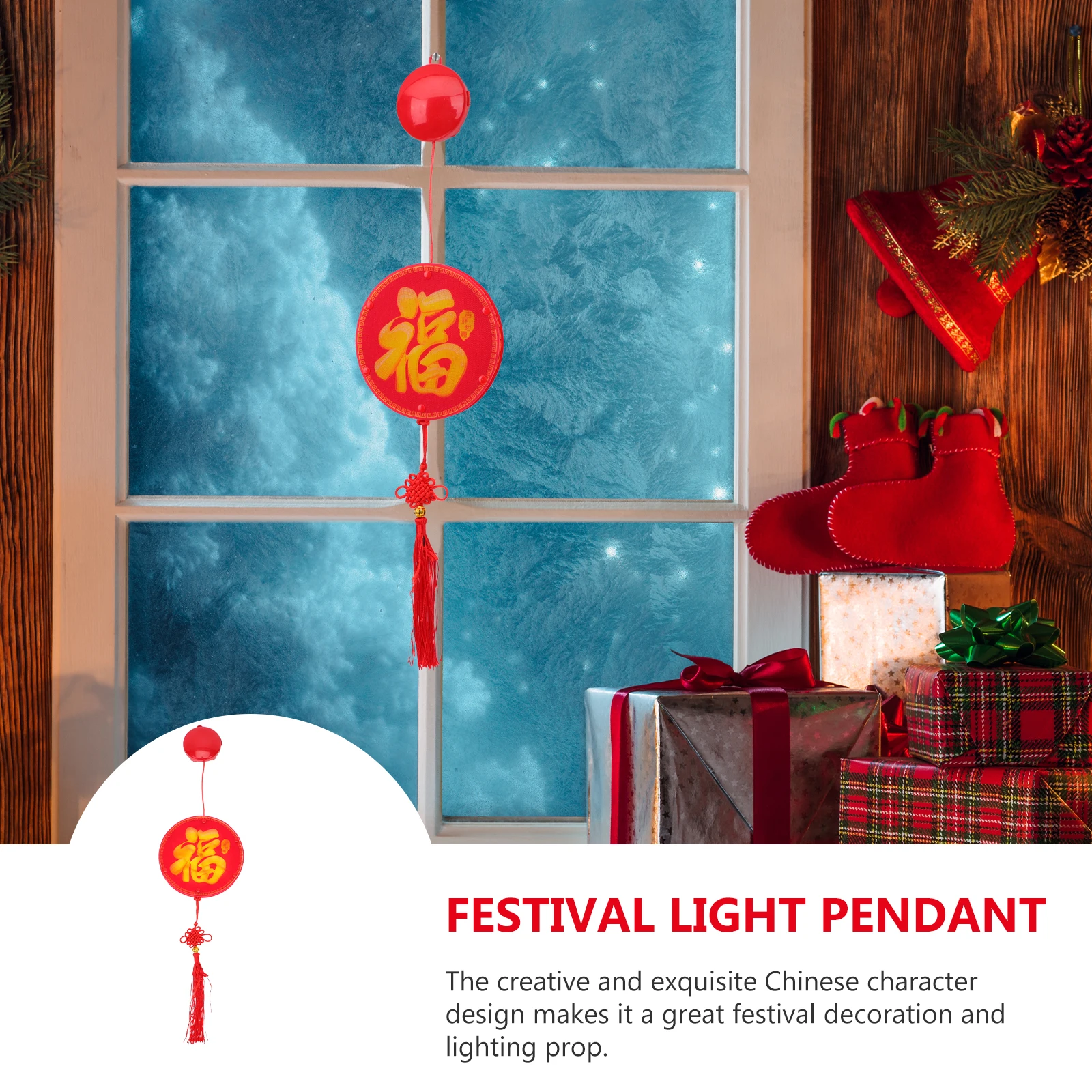 Lampada a sospensione a luce decorativa a LED con ventosa per festival di casa, ufficio, festival, primavera, capodanno cinese, illuminazione a sospensione