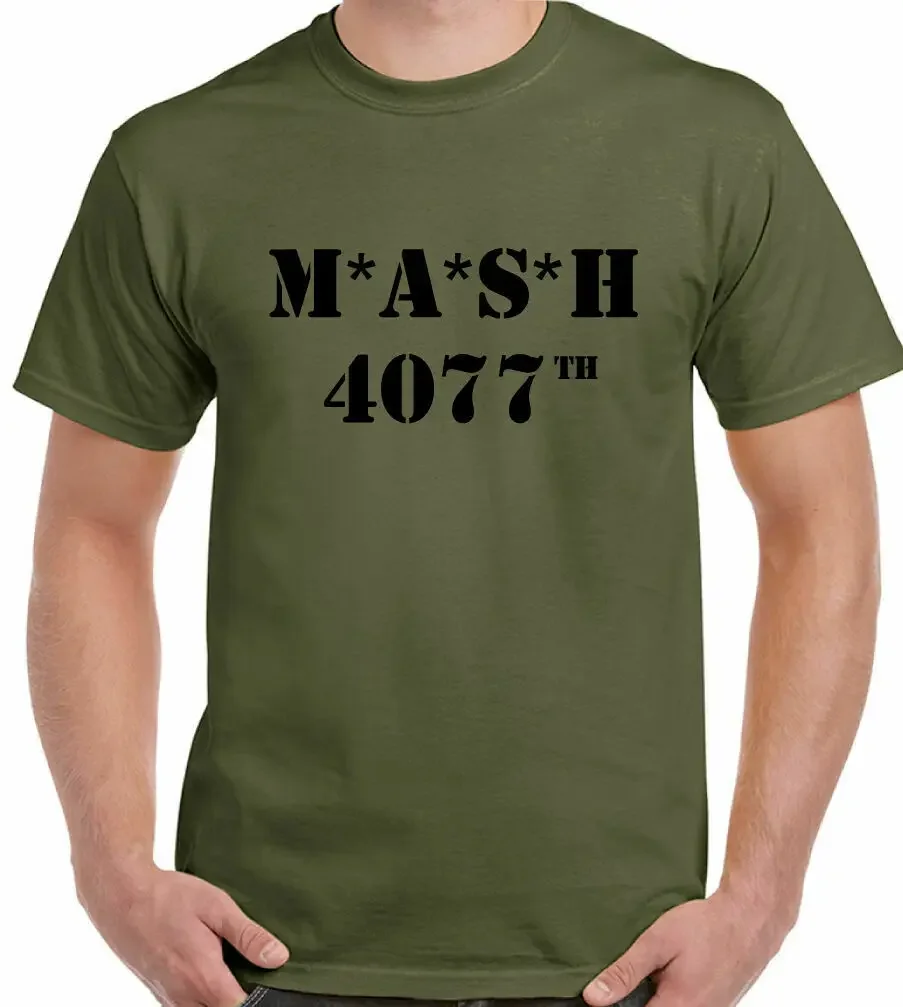 MASH 4077th Retro TV Series US Marines Medics T-Shirt 100% Cotton O-Neck Summer Short Sleeve Casual Mens T-shirt Size S-3XL