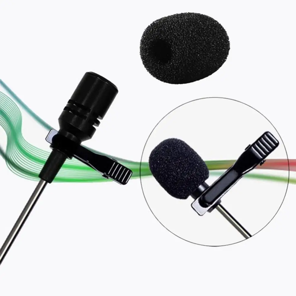 Mini Microphone Mic Portable Microphone Clip on Lapel Lavalier Condenser for Speech Teaching Stage Sound Amplifier