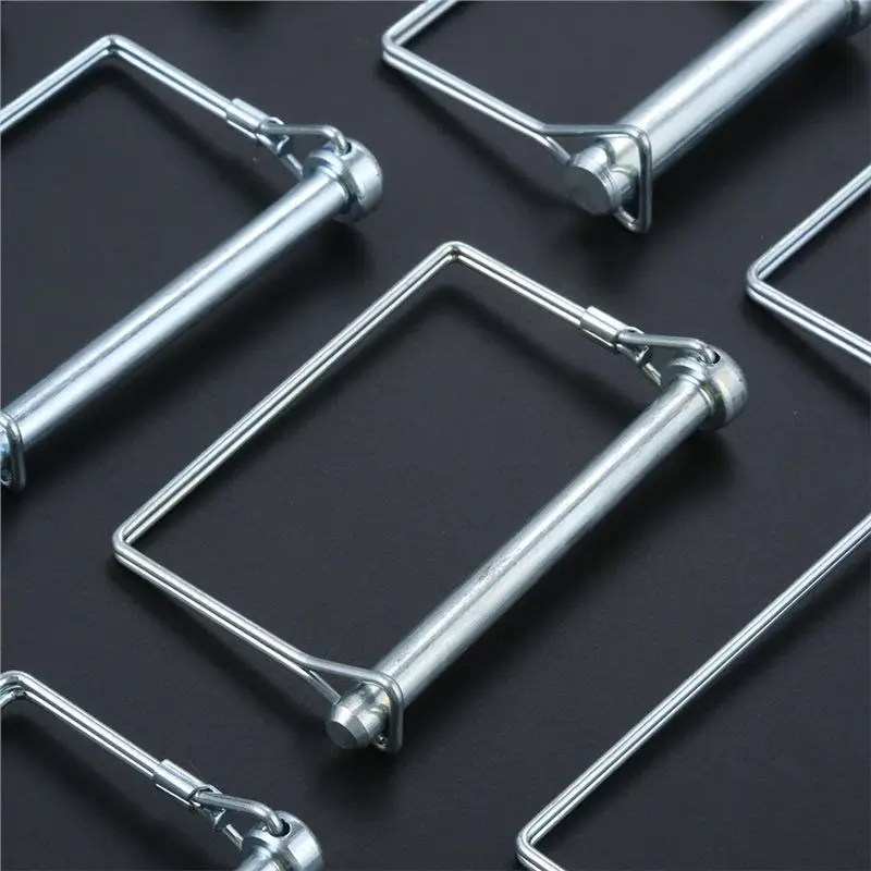 ~A61Z Trailer Coupler Pins 1/4" X 3-5/32", 10 Pack Zinc-Plated Steel For Secure Towing-For RV, Boat Lawn Mower,Tractor