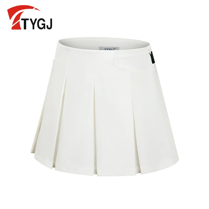 TTYGJ High-waisted Golf Skirt for Women Anti-exposure A-line Skirt Ladies Solid Pleated Skorts Girls Autumn Winter Golf Culottes