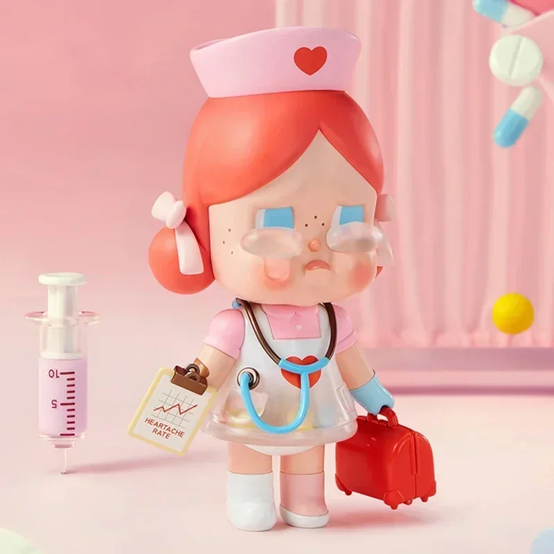 POP MART CRYBABY Healer Blind Box Cute Desktop Decoration Anime Model Toy Gift for Girls Guess Bag Included