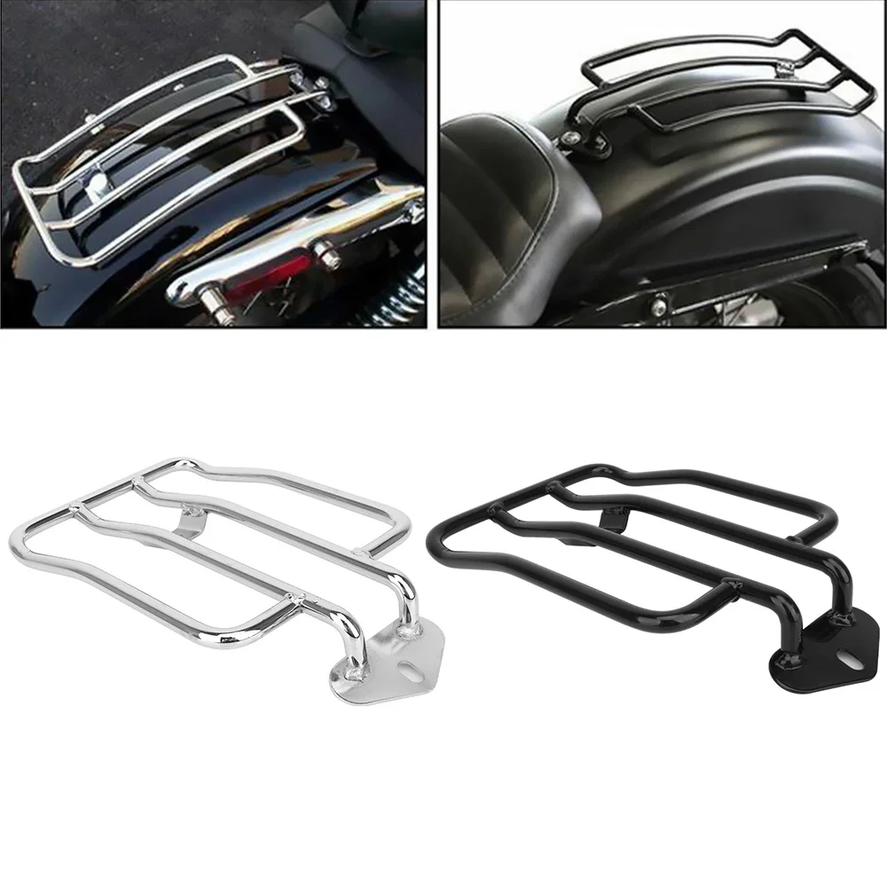 

Motorcycle Black Chrome Steel Rear Fender Solo Seat Luggage Rack Support Shelf For Harley XL Sportsters 2004-2021 XL1200 883