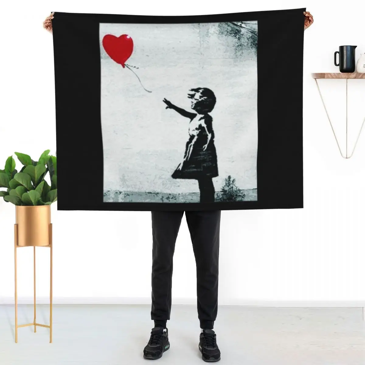Banksy Hope Throw Blanket bed plaid Luxury Throw Soft Beds Flannel Sofa Throw Plush Blankets
