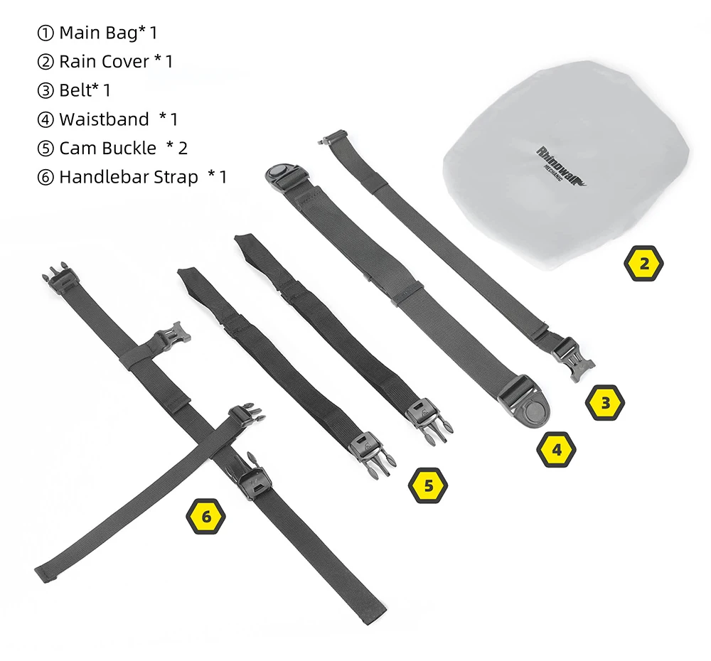 Rhinowalk Motorrad-Hüfttasche mit Drop-Bein, 2,4 l, mehrere Taschen, Motorrad-Tanktasche, nicht magnetische Riemeninstallation – Detail 6