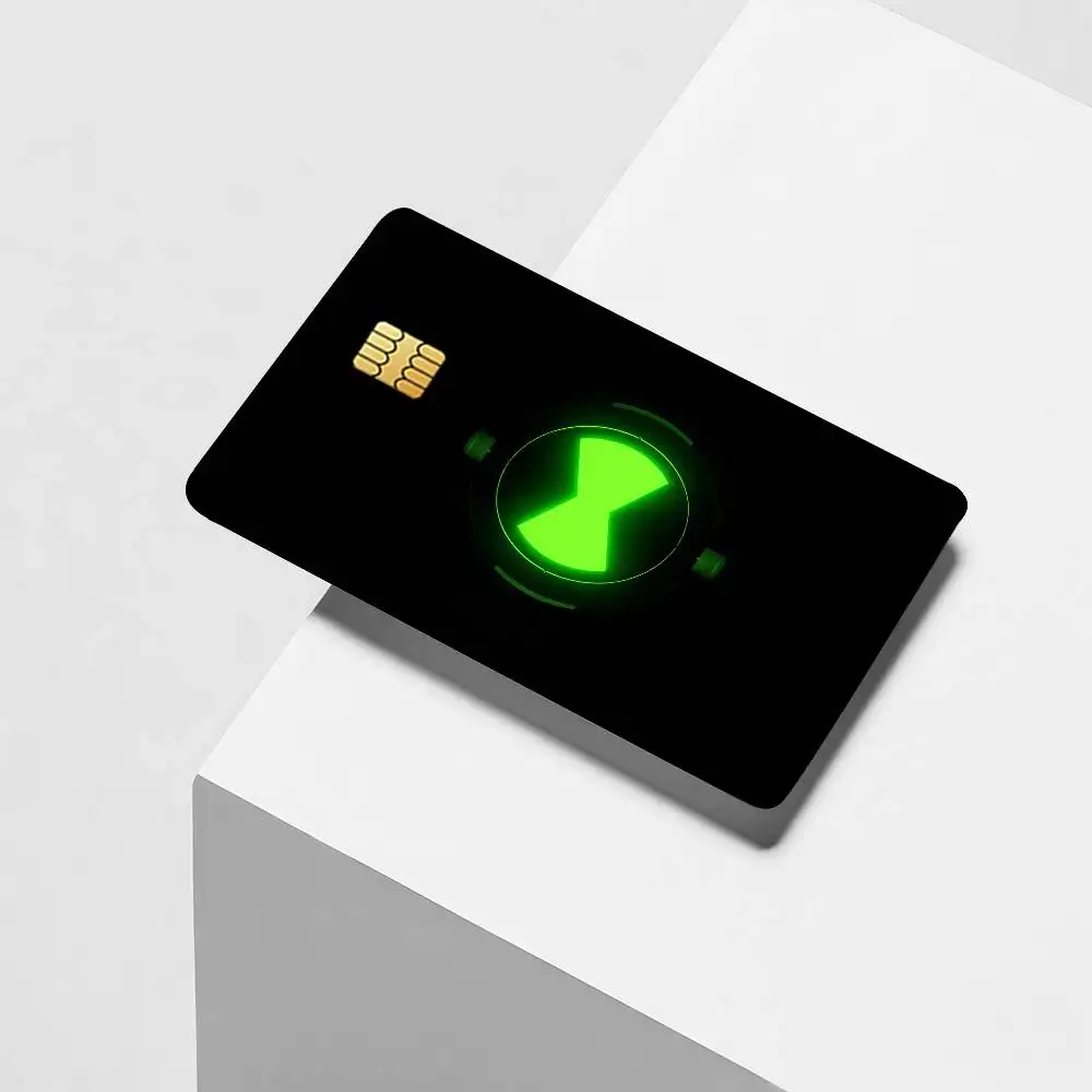 Cartoon B-Ben 10 adventure Credit Card Decorative Card Stickers Suitable For Bank Cards Metro Transit Anti-scratch Gift 4PCS