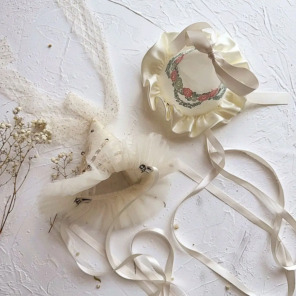 

Cute Sequin Birthday Hat Hairpin Embroidery Lace Birthday Crown Birthday Gifts Korean Hair Accessories Birthday Cap Children's