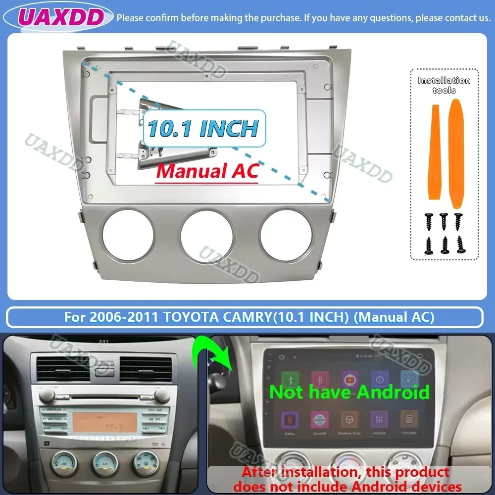 For 2006-2011 Toyota camry cd dvd radio android stereo frame panel fascia dashboard audio player screen cable navigation harness