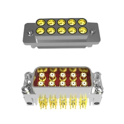 Integrated SMP/N/SMA RF Frequency 10 Position Pins High Density Connector