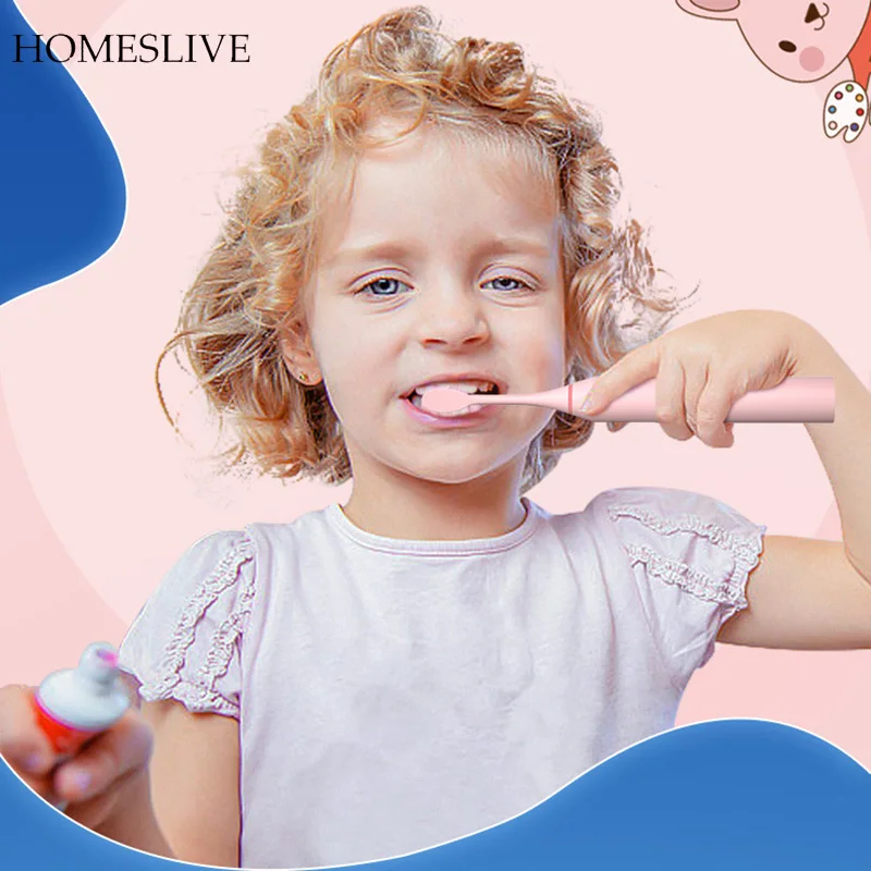 HOMESLIVE 1set Vibrating Adult Charging Electric Toothbrush Sonic 5-mode Sets Replacement Head Waterproof Strong