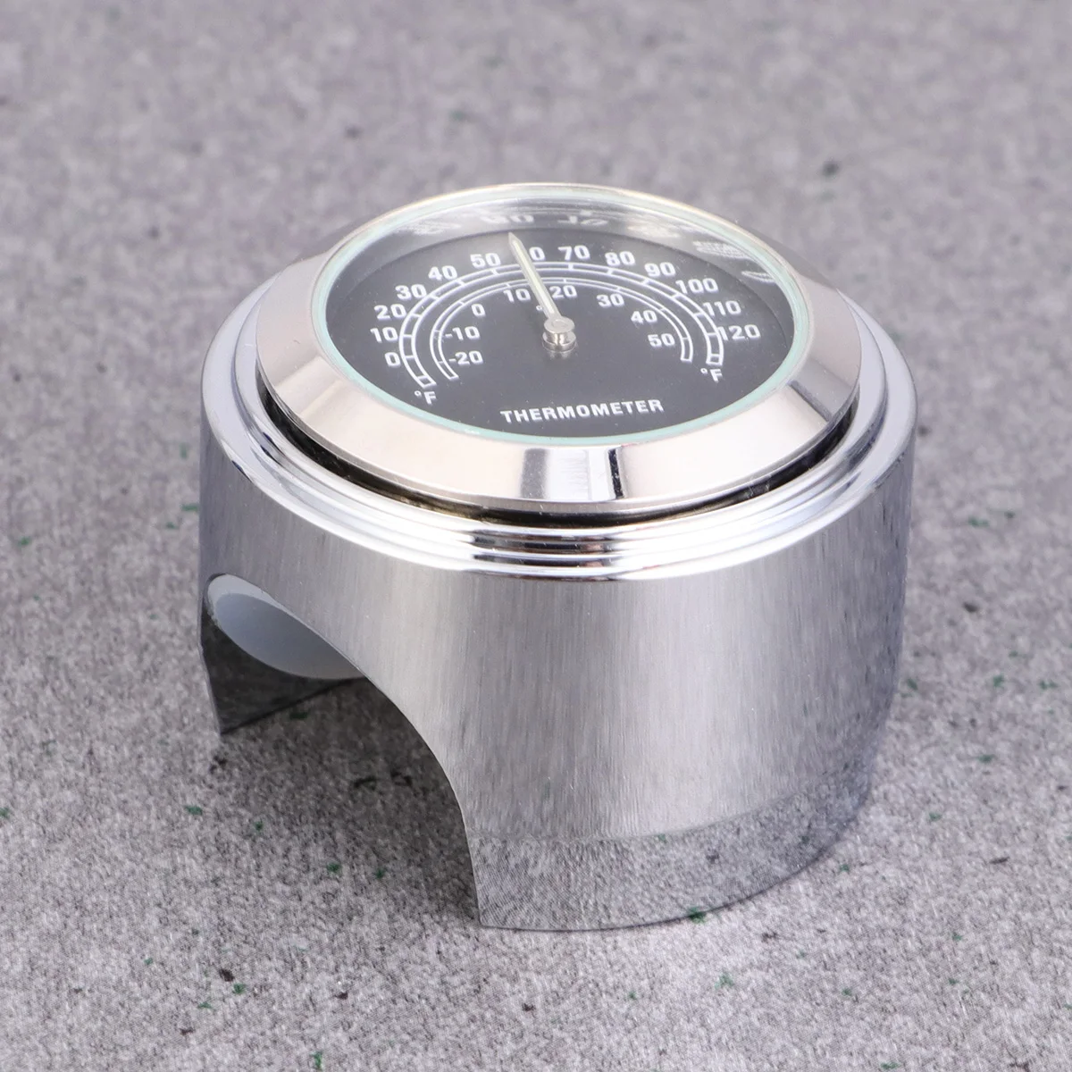 

Motorcycle Handlebar Thermometer 22-25Mm Universal Fit Temperature Meter Gauge Celsius Fahrenheit Easy Install Black For Scooter
