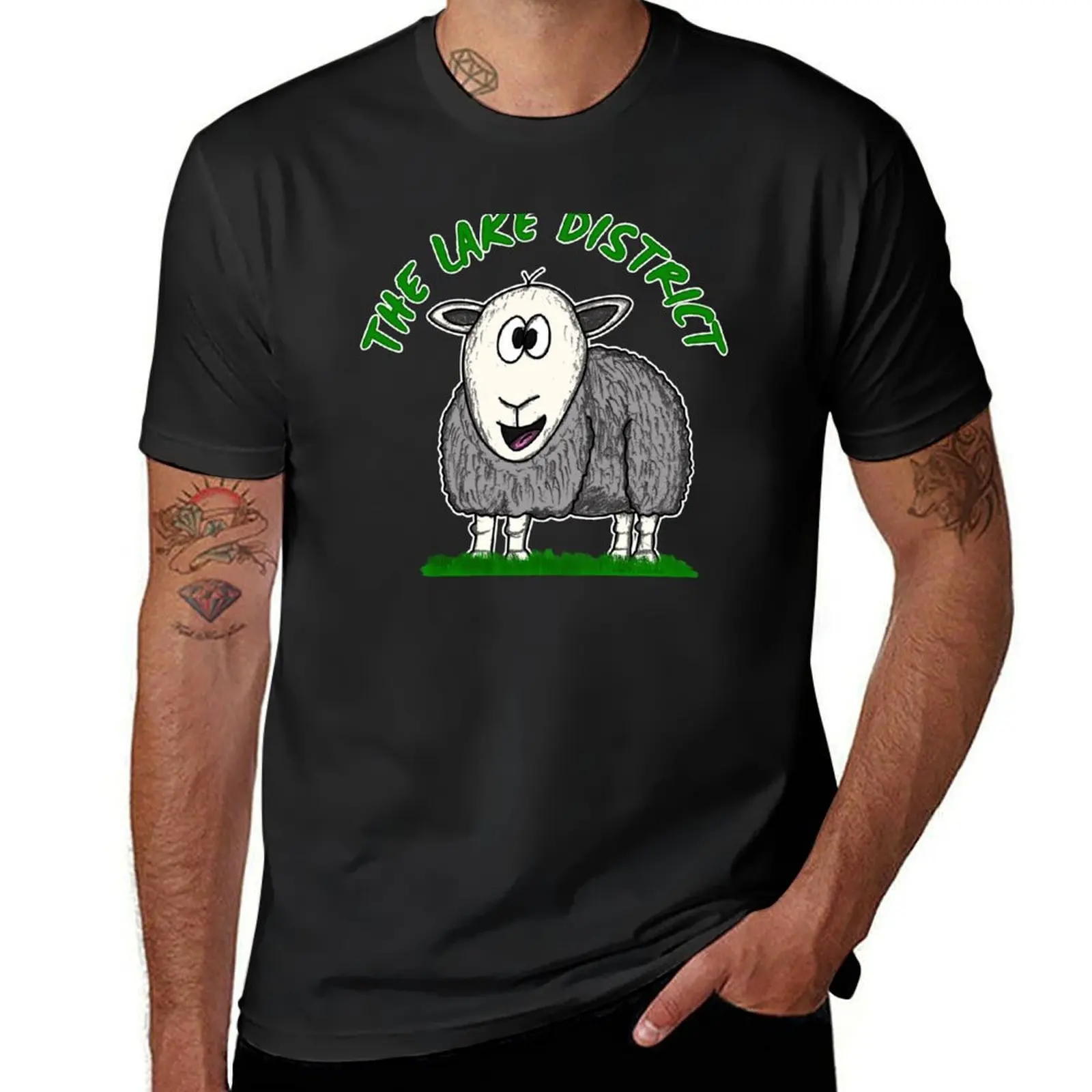 The Lake District Funny Herdwick Sheep Cumbria T-Shirt heavyweights korean fashion Short sleeve tee men