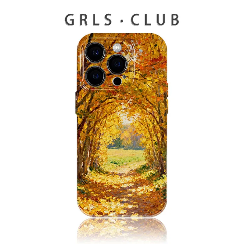 For iPhone 17 Pro Max Case Thick Oil Painting Wildflower Colorful Floral Film Style Matte Cover with iPhone 16 15 14 13 12 11 view 6