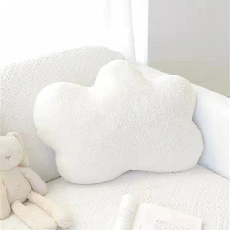 

Decoration Soft Cute PP Cotton Nordic Style White Cloud Shaped Cushion Bedding Sofa Cute Home Throw Pillow Stuffed Plush Toys