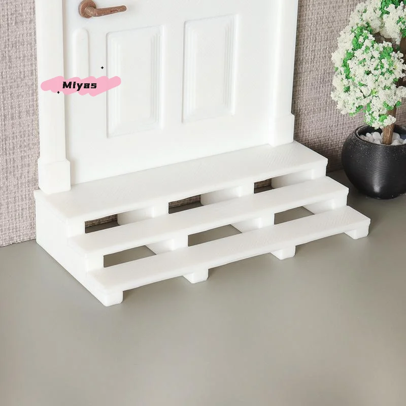 1 個ミニチュアドールハウス階段モデルシミュレーション DIY マイクロ風景屋外階段装飾ドールハウス家具アクセサリー
