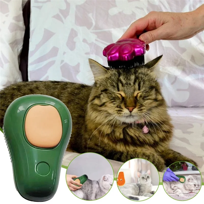 HHTL القط فرشاة البخار كلب فرشاة القط تدليك الحيوانات الأليفة الاستمالة القط فرشاة شعر منتج الحيوانات الأليفة #2