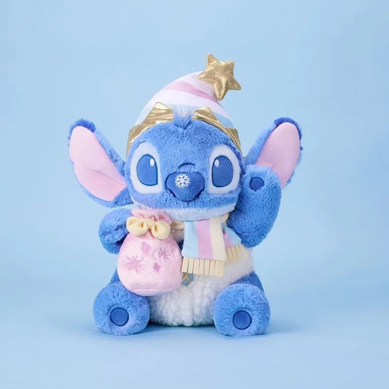 Disney Stitch and Angel Snowman series plush doll winter Christmas gift