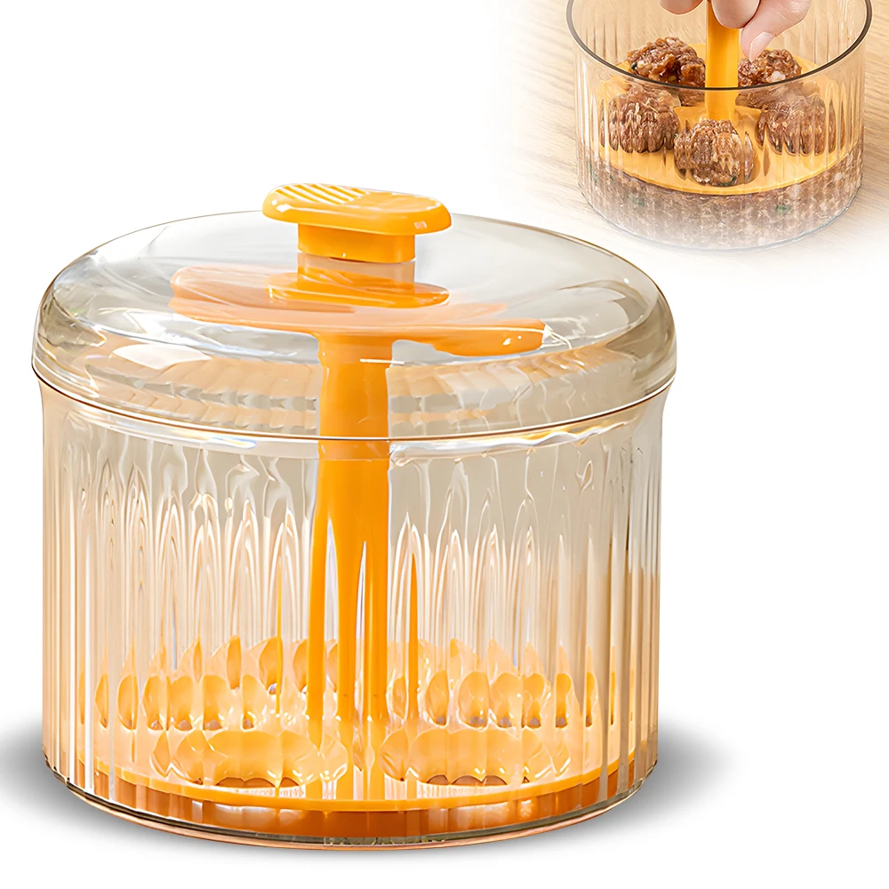 

Translucent Meatball Maker 5 Balls Meatball Maker Tool Meat Freezer Storage Containers DIY Manual Meatball Maker Kitchen Cooking