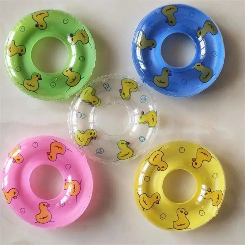 Kids Mini Donuts Swim Ring Bath Toy Summer Fun Swimming Pool Accessory Float Ring Toys For Rubber Ducks Doll Inflatable Bath Toy