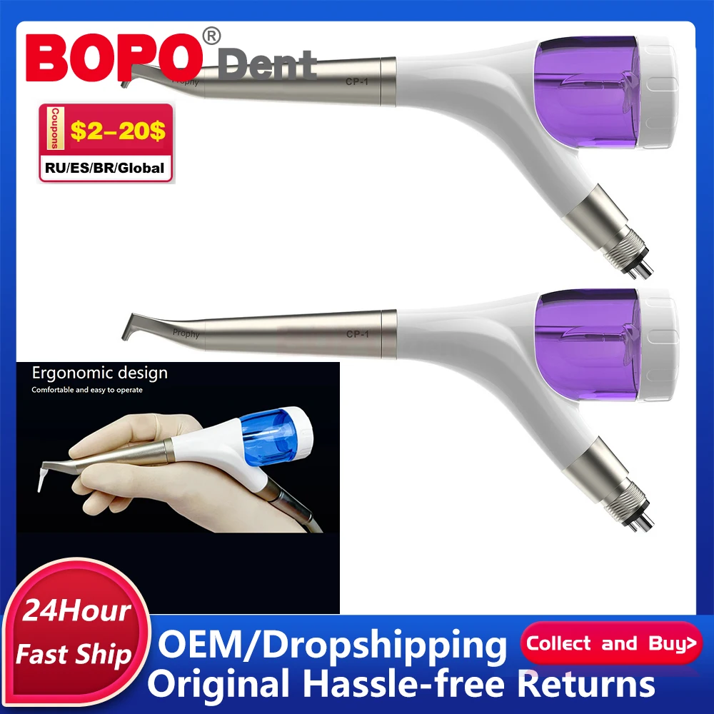 Dental Air Polishing Prophy Jet Teeth Polishing Sandblaster 2/ 4 Holes Air Polisher Handpiece Airflow/Sandblasting Machine