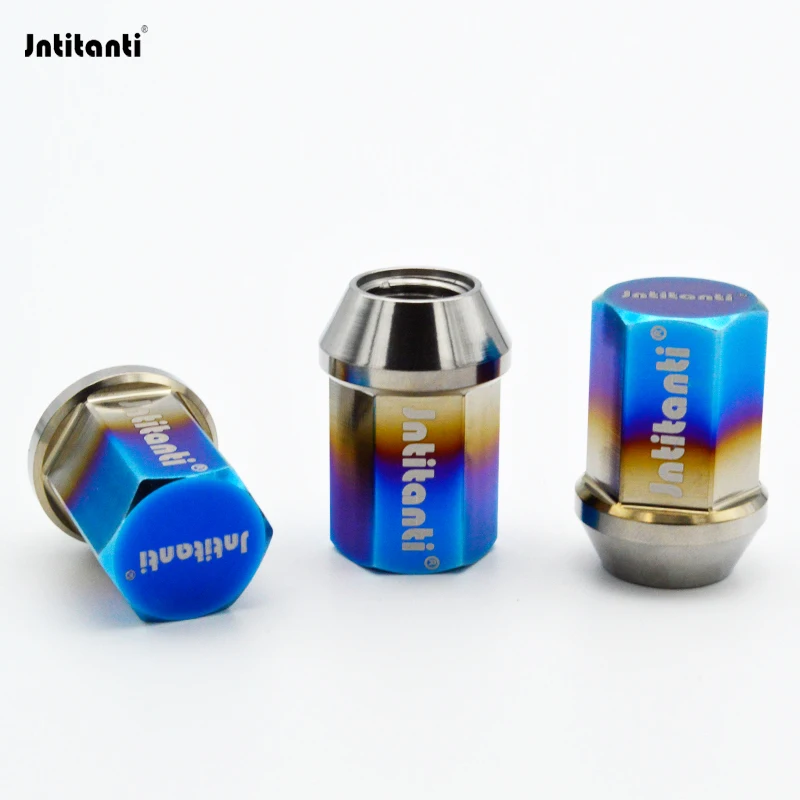 Jntitanti High quality Gr5 titanium wheel rim lug nut screw open end M12x1.5x35mm close end