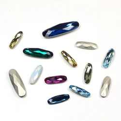 Long Oval Shape Crystal Fancy Stone 9*27mm K9 Pointed Back Decoration Loose Rhinestones For Clothes And DIY 3014