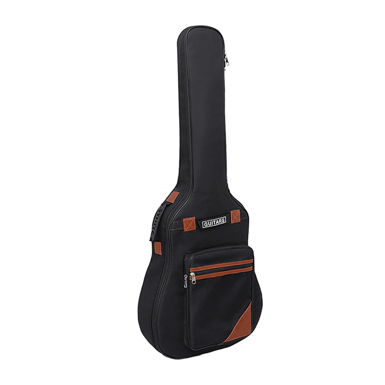 Waterproof Electric Guitar Bag Case Adjustable Straps Sturdy Zipper Lightweight Impact Resistance 43cmx108cm Black Oxford Cloth