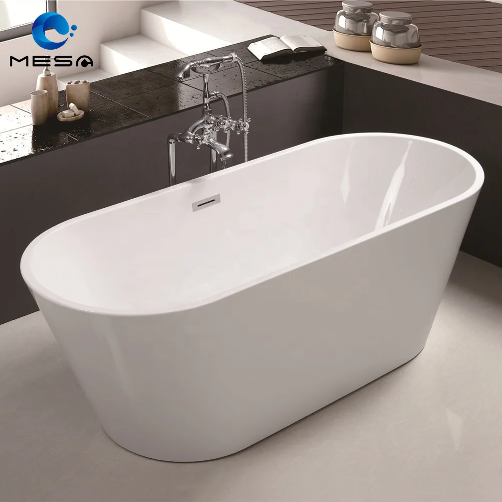 Cheap Acrylic Japanese Stand Alone Soak Free Standing Bath Tubs In Black Or White Color For Sale