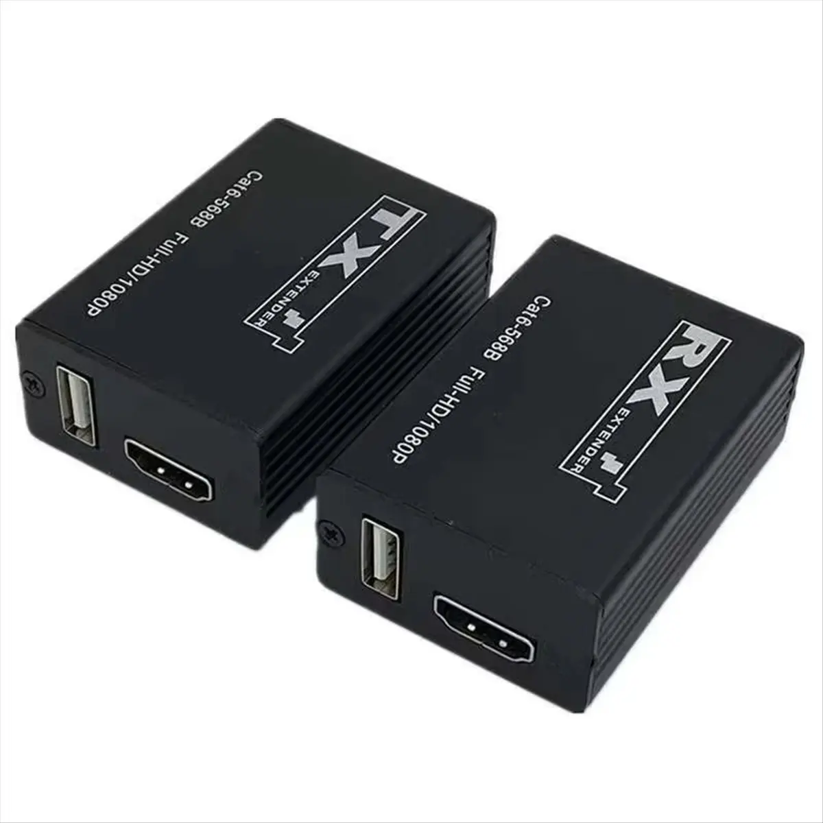 A72Z 30M USB Extender Transmitter Receiver -Compatible 1080p PC to TV over Cat6 Cat7 RJ45 Ethernet Audio VideoConverter,B