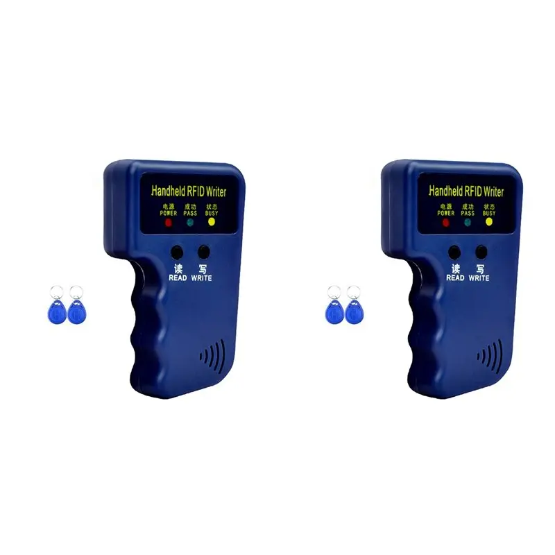 

【NEWLY】2X 125Khz RFID Card Reader+4 Keyfobs Kit Copier Writer Duplicator Programmer ID Card Copy EM4305 T5577