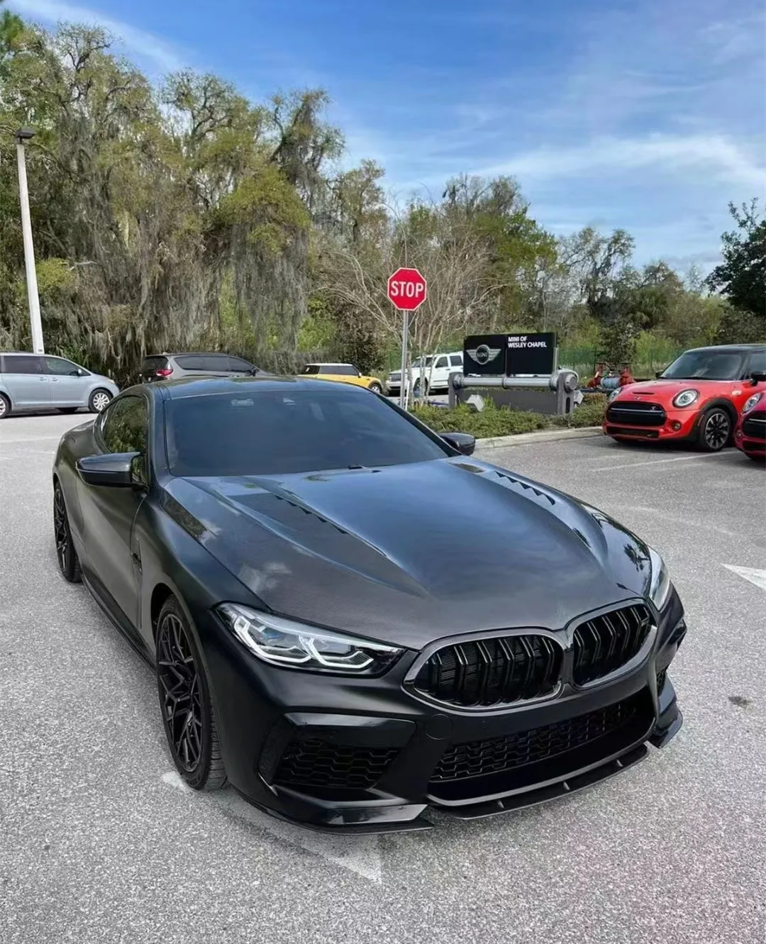 

Подходит для BMW 8 серии M8 Капот из углеродного волокна 8, комплект кузова