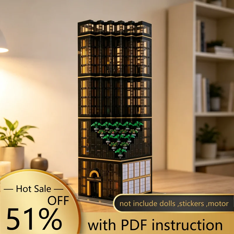 4480PCS MOC New York High-rise Tower City Modular Building Architecture Model Building Blocks DIY Assembly Gifts for Adults