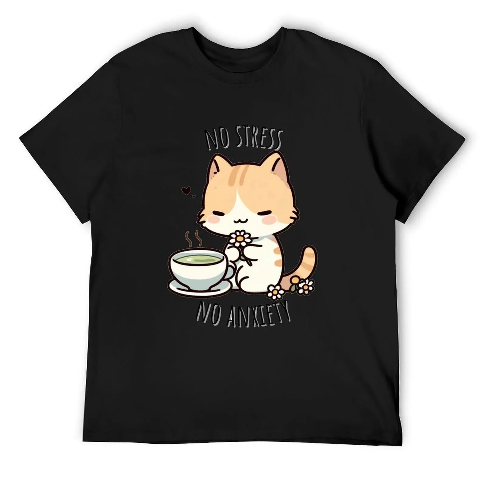 Chamomile Tea Cat T-Shirt cotton graphic tees vintage t shirts boys whites mens t shirts