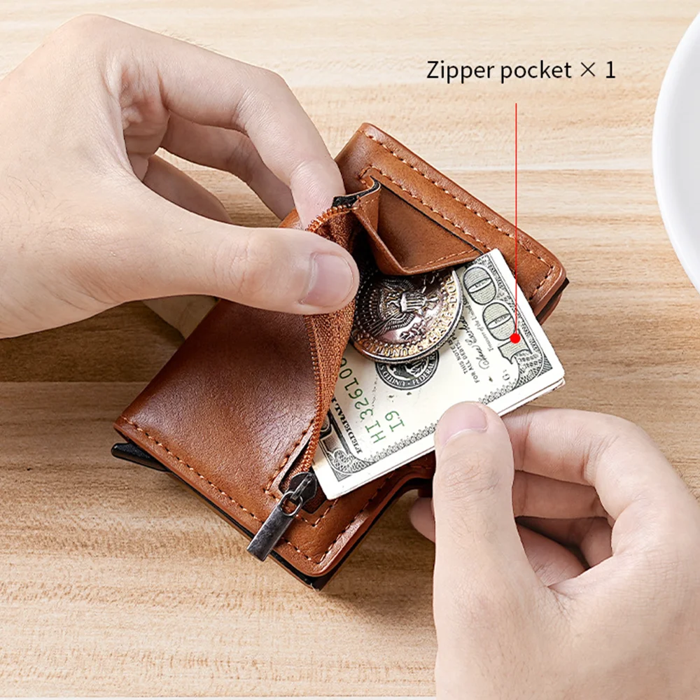 Herren Slim Wallet RFID-geschützte Geldbörse Kartenhalter – Detail 5