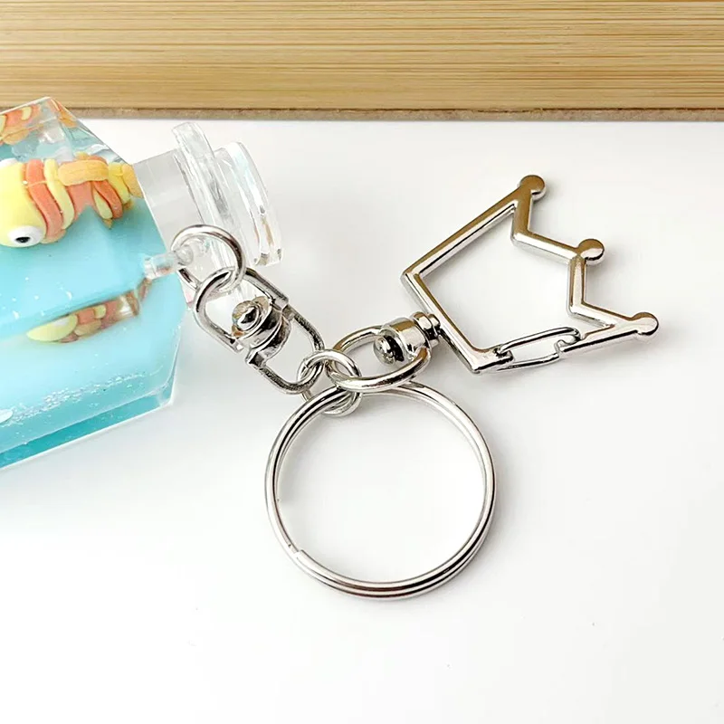 12–24 Stück runde Schlüsselanhänger, drehbare Verschlüsse, Katapult-Verschlüsse, Kronen-Schlüsselanhänger, DIY-Schmuck, Spielzeug, Herstellung, Anhänger, Links, Zubehör – Detail 1
