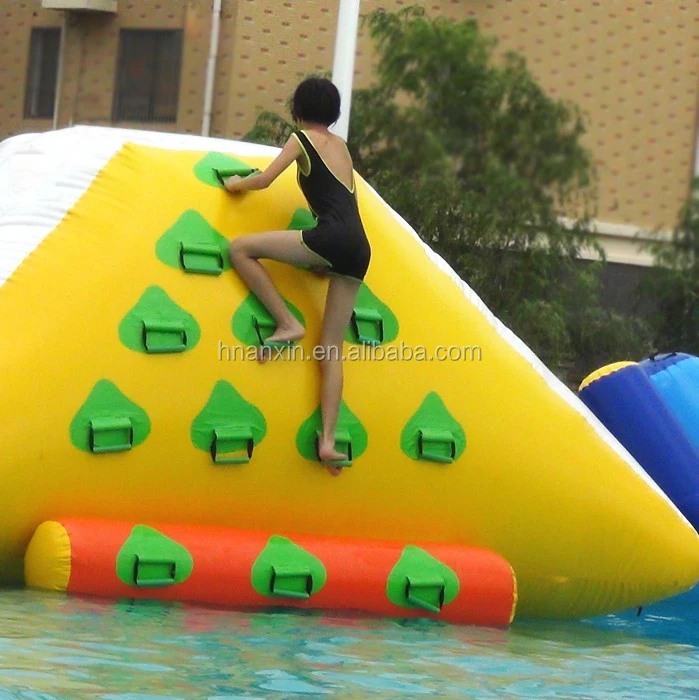 

Factory Prices Water Park Floating Iceberg Toy Inflatable Pool Slide with Climbing Wall