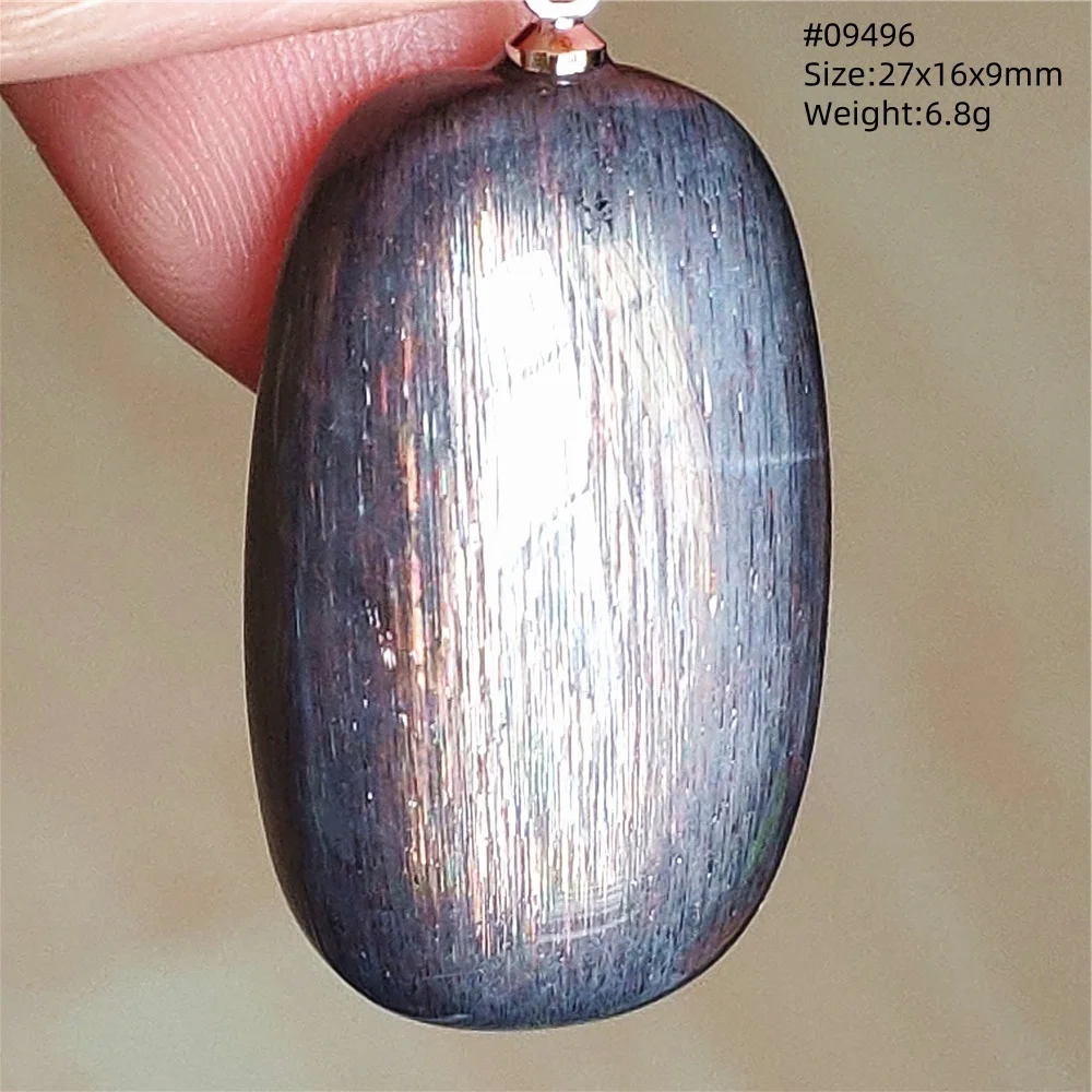 Natural Black Moonstone Sunstone Pendant Necklace Orange Moonstone Water Drop Women Men Rare Gemstone Super 7 AAAAAA