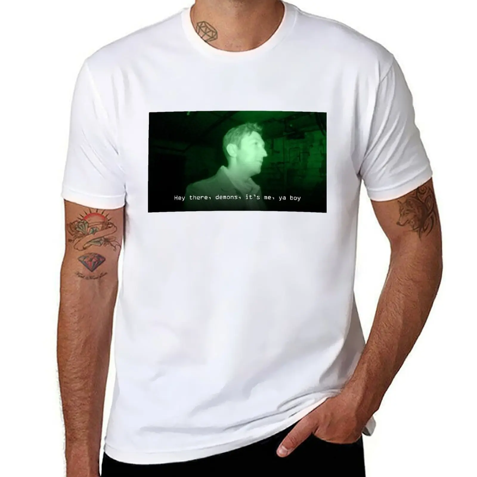 

Buzzfeed Unsolved - Shane: Hey there, demons, it's me, ya boy T-Shirt man t shirts for men funny t shirts cotton T-Shirt