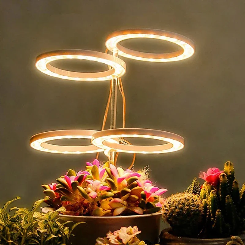 

2/3pcs LED Plant Grow Light 5V USB Angel Ring Plant Grow Light Full Spectrum Phyto Lamp for Succulent Flower Greenhouse Seedling