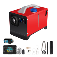 Diesel Heater 5000W 12V-24V Portable Car Diesel Air Heater w Muffler Remote Control Fast Heating Defrost Defog for Campers Truck