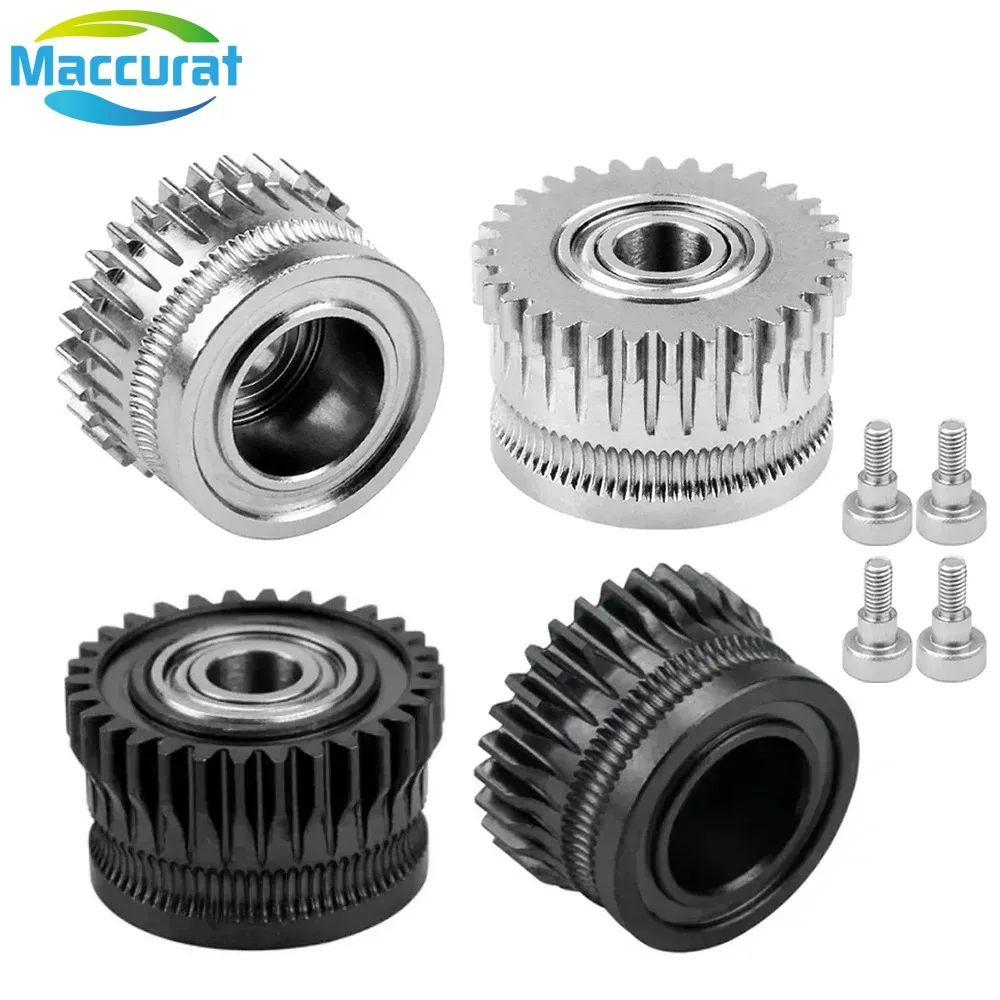 For Creality K1 Max EXTRUDER GEAR Nickel-plated and DLC Coating High Hardness Kit for Creality K1/K1MAX/K1C 3d Printer